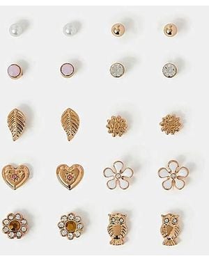 Accessorize 10-Pack Spring Stud Earrings - White