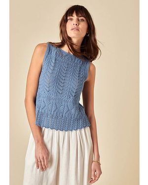 Nobody's Child Crochet Swing Vest - Blue