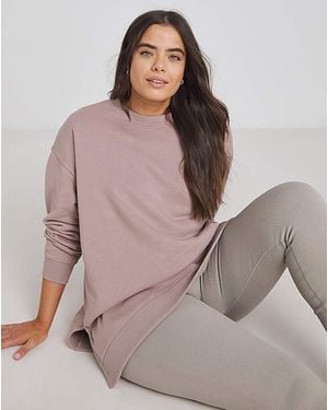 Simply Be Side Split Sweatshirt Tunic - Multicolour