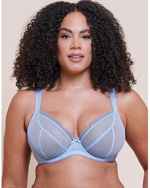 Curvy Kate Lightstyle Scallop Plunge Bra - Blue