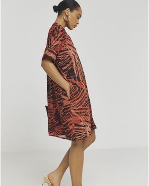 Religion Blossom Kaftan Dress - Red