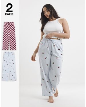 Pretty Secrets Pack 2 Pj Bottoms - White