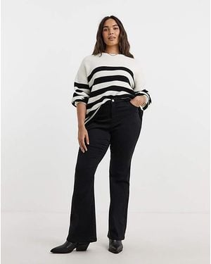 Simply Be Fleece Lined Cosy Flare Leg Jean - Blue