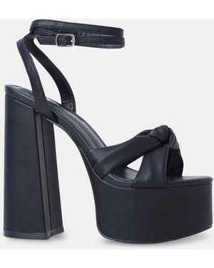 Public Desire Knot On Wide Fit Sandals - Blue
