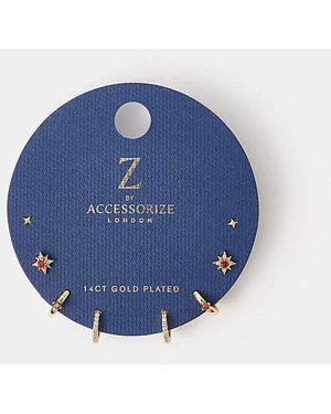 Accessorize Birthstone Celestial Earring - Blue