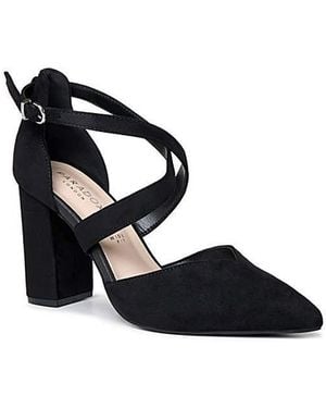 Paradox London Gwendolyn Wide Fit Shoes - Black