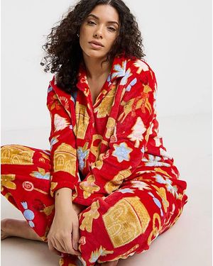 Pretty Secrets Fleece Family Pjs- Ladies - Red