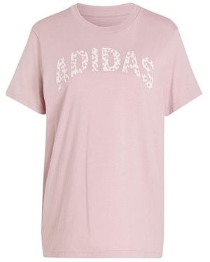 adidas Animal Loose Graphic T-Shirt - Pink