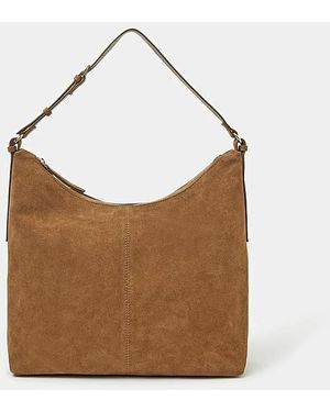 Accessorize Slouchy Suede Shoulder Bag - Brown