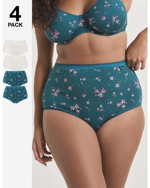 Slimma 4 Pack Full Fit Knickers - Blue
