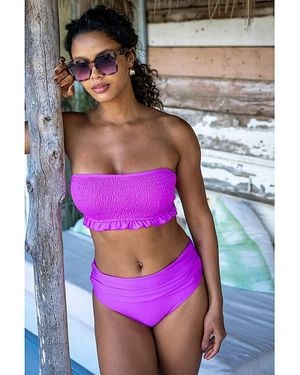 Pour Moi Free Spirit Fold Over Brief - Purple