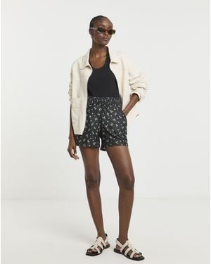 Simply Be Textured Jersey Short - White
