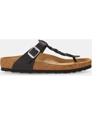 Birkenstock Gizeh Lea Braided Sandals - Brown