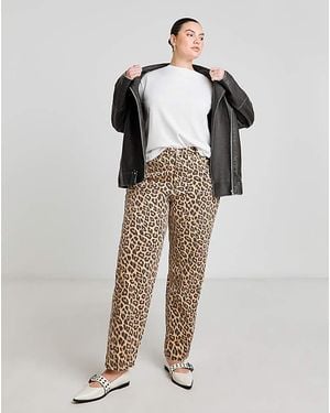 Simply Be Barrel Leg Jeans - Natural