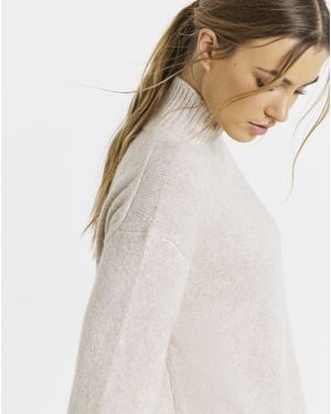 Sweaty Betty Wool Funnel Neck Jumper - Natural