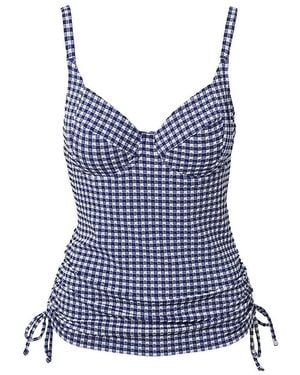 Panache Renee Balcony Wired Tankini Top - Blue