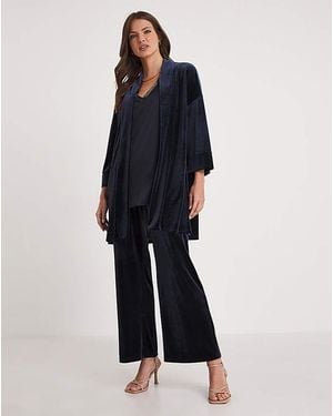 Joanna Hope Velour 3-Piece Trouser Set - Blue