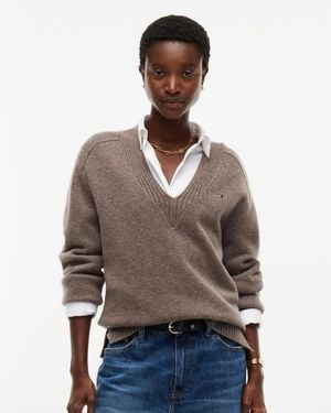 Tommy Hilfiger Soft Wool Jersey Jumper - Brown