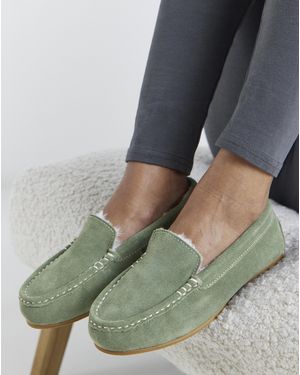 JD Williams Classic Moccasin Slipper Eee Fit - Green