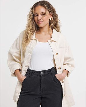 Simply Be Utility Jacket - White