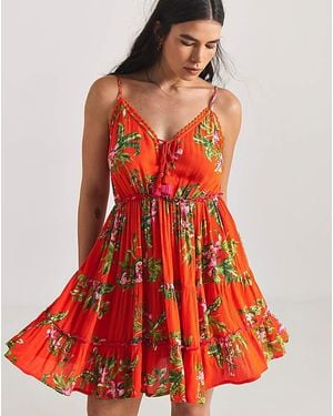 Figleaves Strappy Mini Beach Dress - Red
