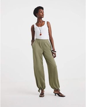 JD Williams Textured Jersey Balloon Trousers - Green