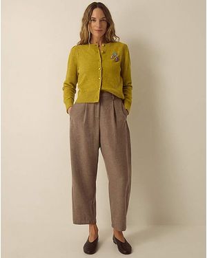 Monsoon Orla Barrel Leg Trousers - Natural