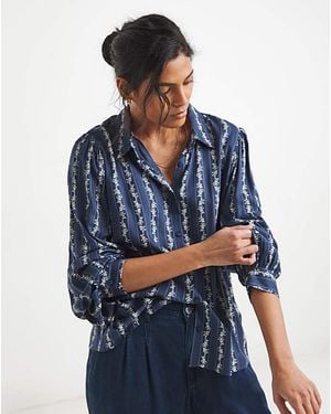Simply Be Spun Viscose Shirt - Blue