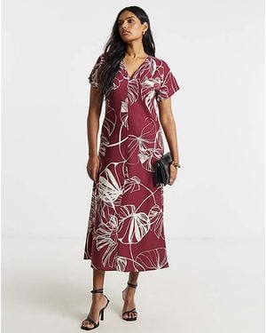 Joanna Hope Printed Column Dress - Red