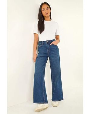 Roman Petite Wide Leg Jeans - Blue