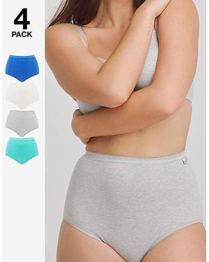 Slimma 4 Pack Full Briefs - Grey