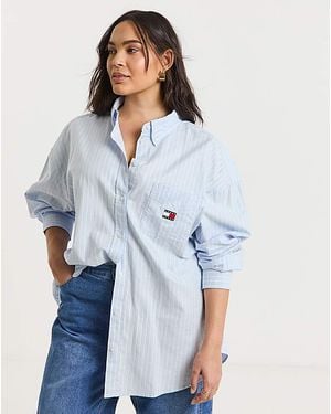 Tommy Hilfiger Oversized Badge Shirt - Blue