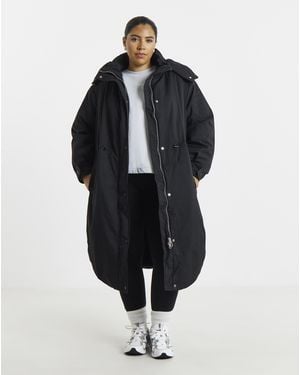 Simply Be Fleece Lined Padded Parka Coat - Blue