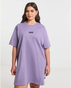 Vans Centre V T-Shirt Dress - Purple