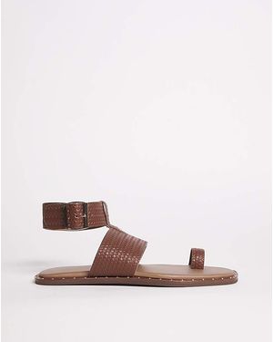 Joanna Hope Leather Toe Ring Sandal Eee Fit - Brown