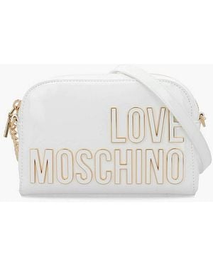 Love Moschino Enamelled Logo Cross-Body - White