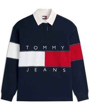 Tommy Hilfiger Flag Rugby Sweatshirt - Blue