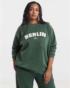 Simply Be Berlin Boucle Sweatshirt - Green