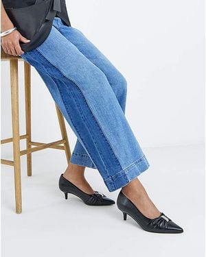 JD Williams Hardware Detail Court Shoe Ex Wide - Blue