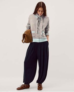 Monsoon Holly Jersey Harem Trousers - Blue