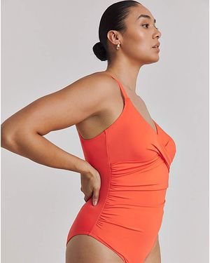 Simply Be Medium Tummy Control Swimsuit - Orange