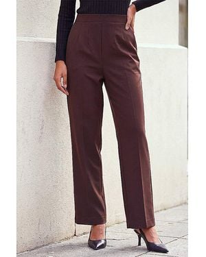 Roman Roman Straight Leg Ponte Stretch Trouser - Natural