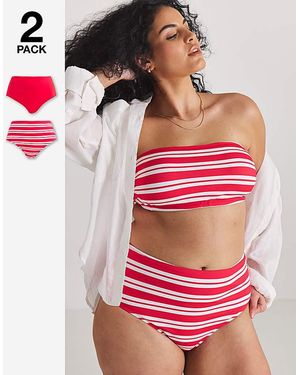 Simply Be 2 Pack Value Bikini Briefs - Red