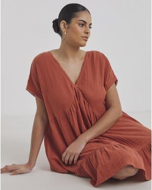 Beach To Beach Mini Beach Dress - Red