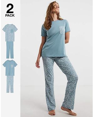 JD Williams Value (2 Pack) Pj Sets - Blue
