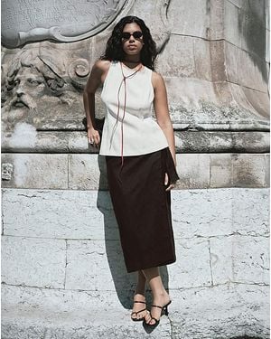 Mango A-Line Blouse - Metallic