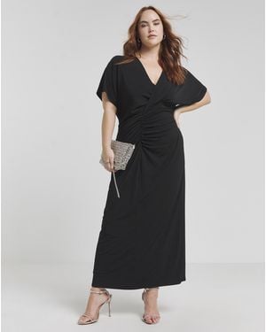 Joanna Hope Ruched Front Jersey Dress - Black