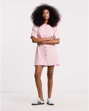 Simply Be Cinched Mini Dress - Pink