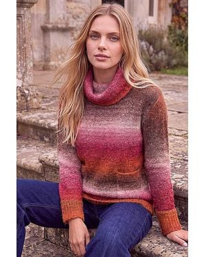 Roman Roman Ombre Stripe Knit Jumper - Red