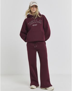 Tala Wide Leg Joggers - Red